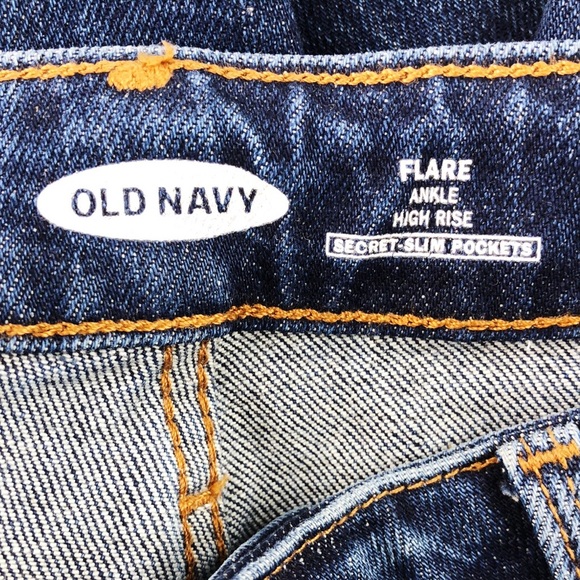 Old Navy Flare Ankle High Rise Jeans Sz 2 - Picture 8 of 9